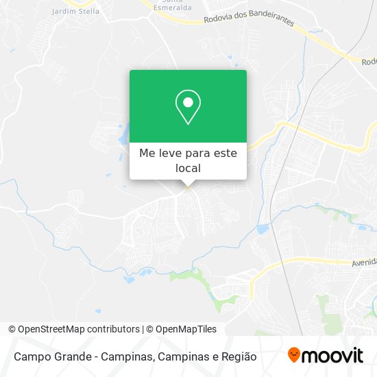 Campo Grande - Campinas mapa