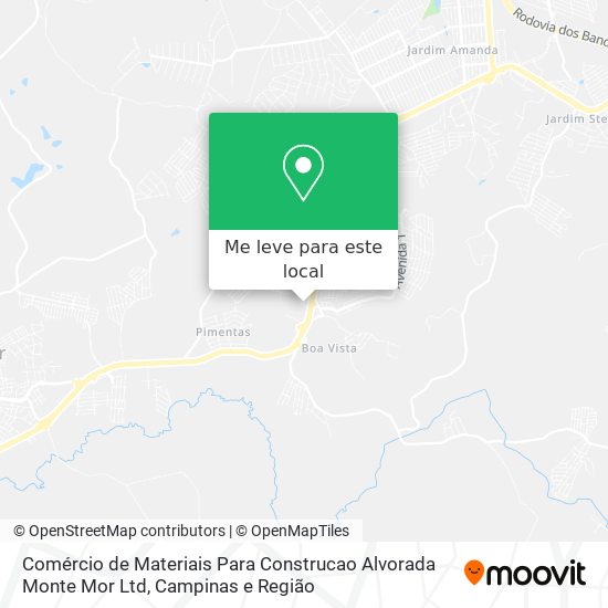 Comércio de Materiais Para Construcao Alvorada Monte Mor Ltd mapa