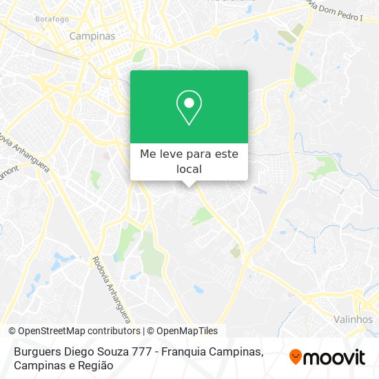 Burguers Diego Souza 777 - Franquia Campinas mapa