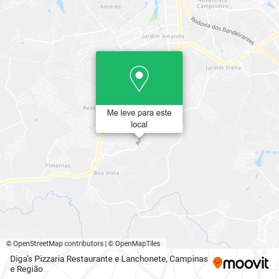 Diga's Pizzaria Restaurante e Lanchonete mapa