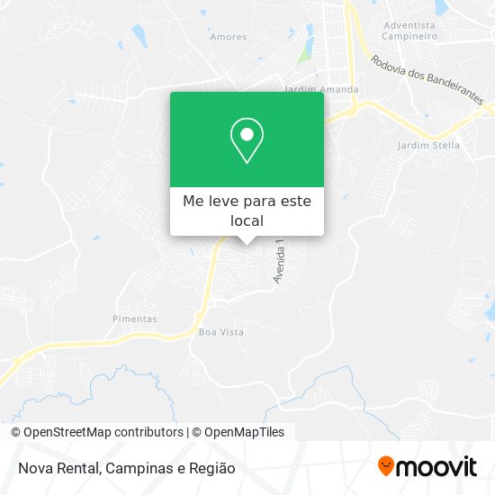 Nova Rental mapa