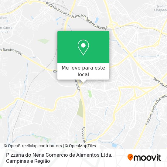 Pizzaria do Nena Comercio de Alimentos Ltda mapa
