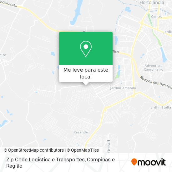 Zip Code Logistica e Transportes mapa