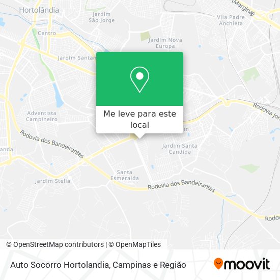 Auto Socorro Hortolandia mapa