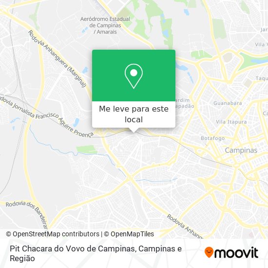 Pit Chacara do Vovo de Campinas mapa