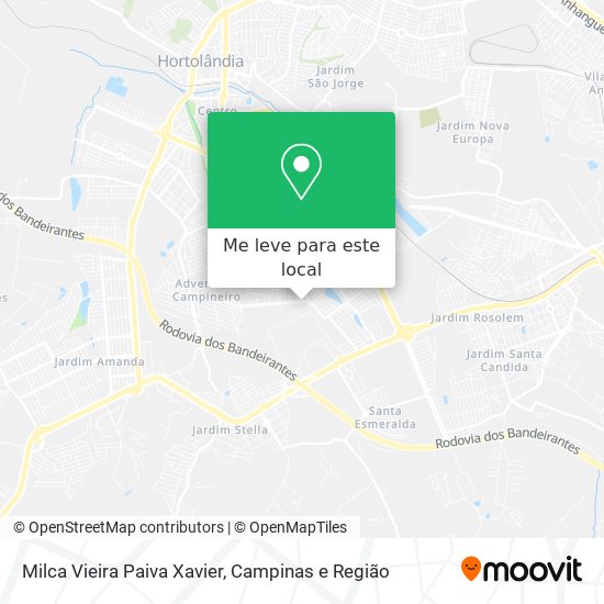 Milca Vieira Paiva Xavier mapa