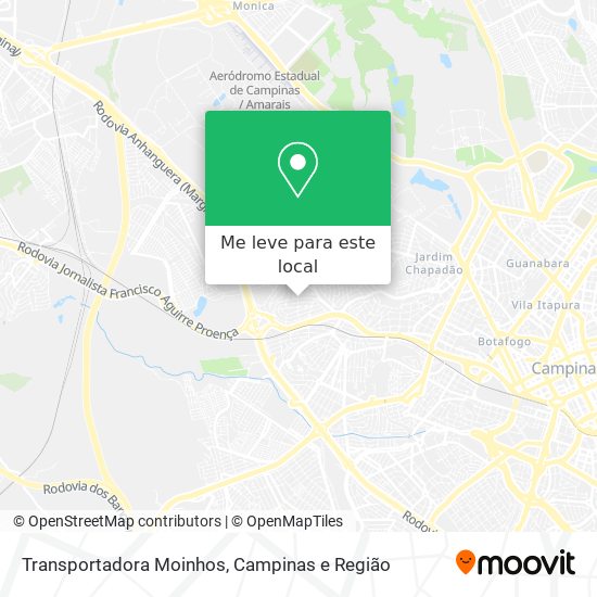 Transportadora Moinhos mapa