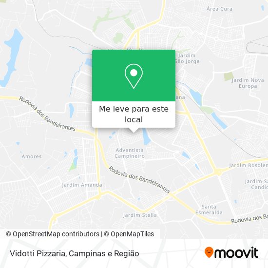 Vidotti Pizzaria mapa