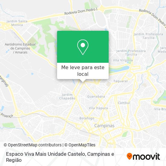 Espaco Viva Mais Unidade Castelo mapa
