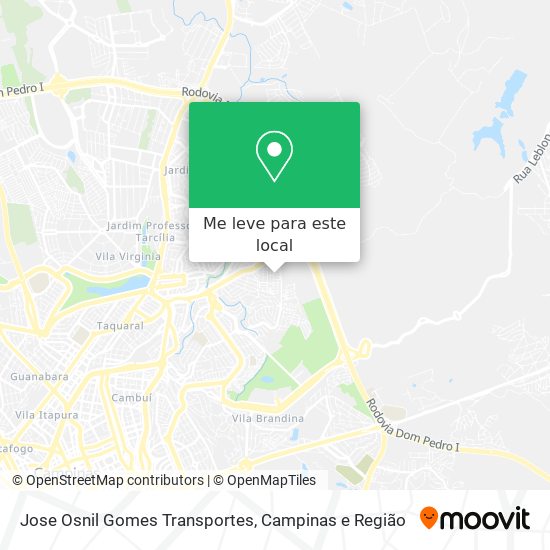 Jose Osnil Gomes Transportes mapa