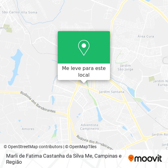 Marli de Fatima Castanha da Silva Me mapa