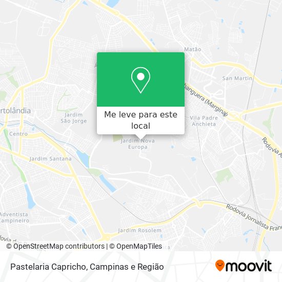 Pastelaria Capricho mapa