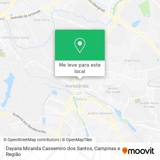 Dayana Miranda Cassemiro dos Santos mapa