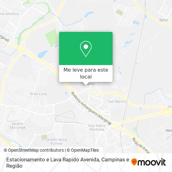 Estacionamento e Lava Rapido Avenida mapa