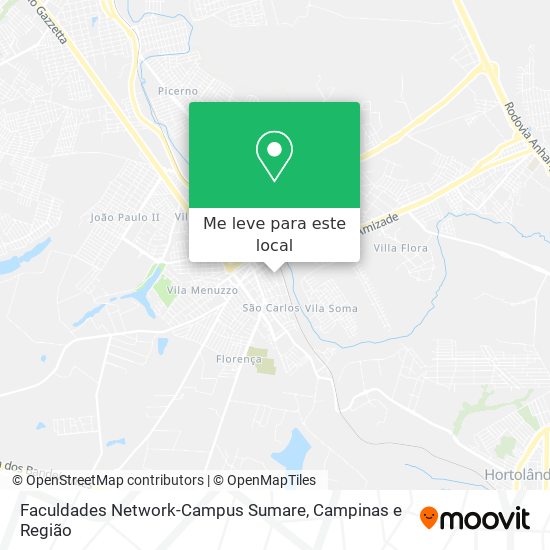 Faculdades Network-Campus Sumare mapa