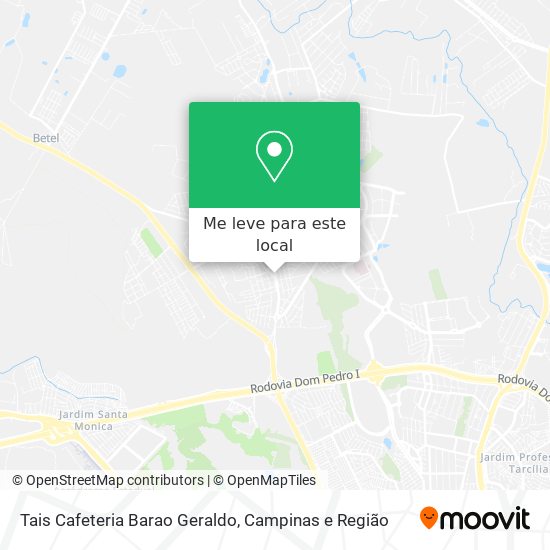 Tais Cafeteria Barao Geraldo mapa