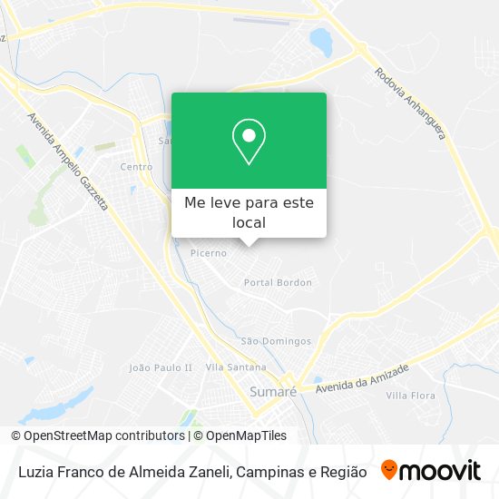 Luzia Franco de Almeida Zaneli mapa