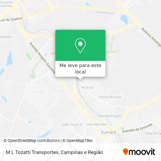 M L Tozatti Transportes mapa