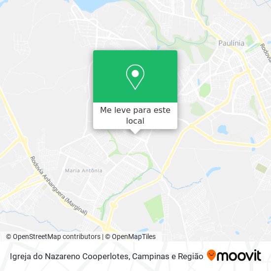 Igreja do Nazareno Cooperlotes mapa