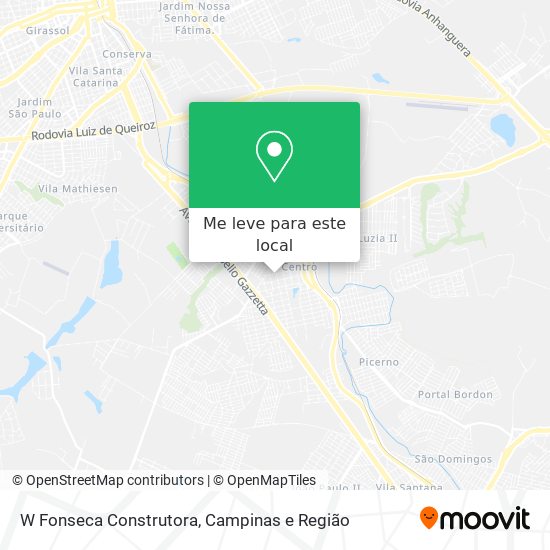 W Fonseca Construtora mapa
