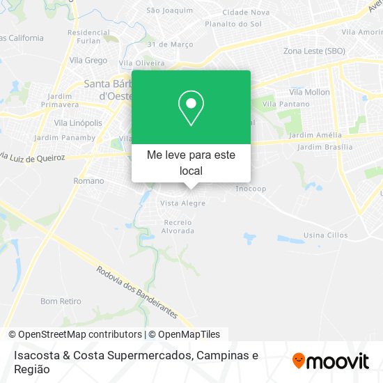 Isacosta & Costa Supermercados mapa