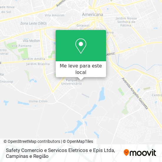 Safety Comercio e Servicos Eletricos e Epis Ltda mapa