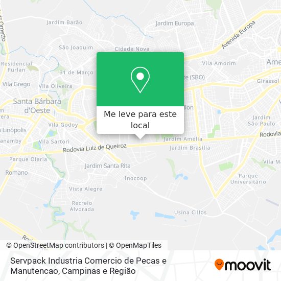 Servpack Industria Comercio de Pecas e Manutencao mapa