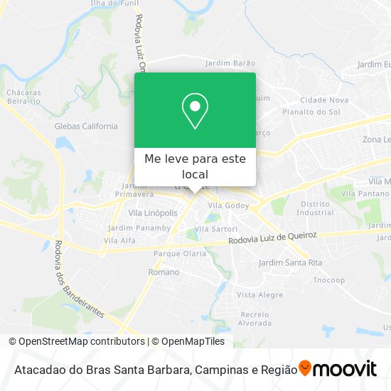 Atacadao do Bras Santa Barbara mapa