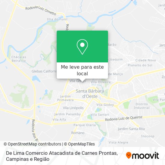 De Lima Comercio Atacadista de Carnes Prontas mapa