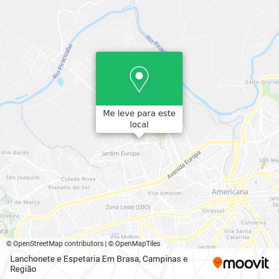 Lanchonete e Espetaria Em Brasa mapa