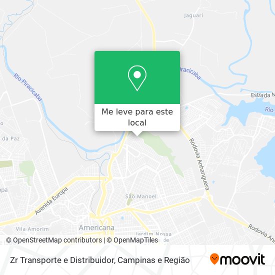 Zr Transporte e Distribuidor mapa