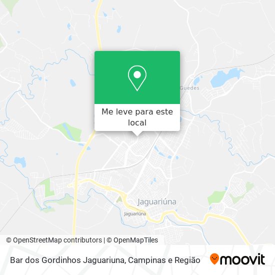 Bar dos Gordinhos Jaguariuna mapa