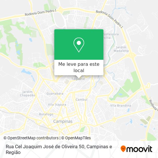 Rua Cel Joaquim José de Oliveira 50 mapa