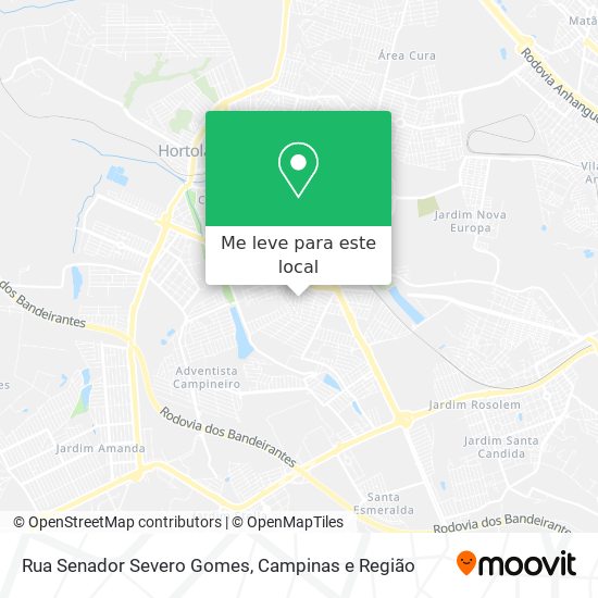 Rua Senador Severo Gomes mapa