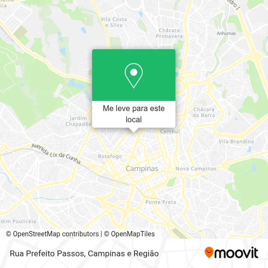 Rua Prefeito Passos mapa