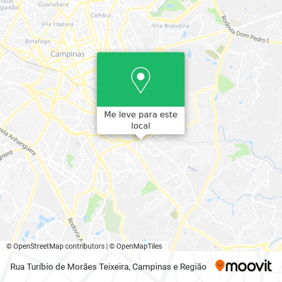 Rua Turíbio de Morães Teixeira mapa