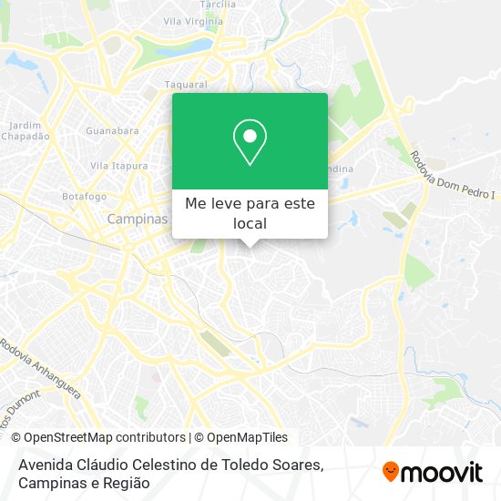 Avenida Cláudio Celestino de Toledo Soares mapa