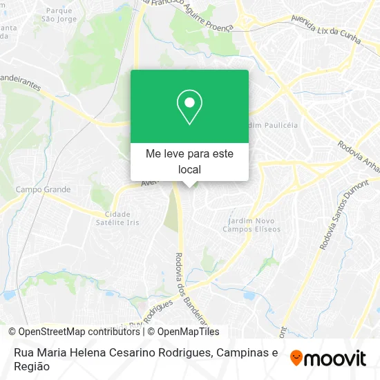 Rua Maria Helena Cesarino Rodrigues mapa