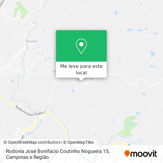 Rodovia José Bonifácio Coutinho Nogueira 15 mapa