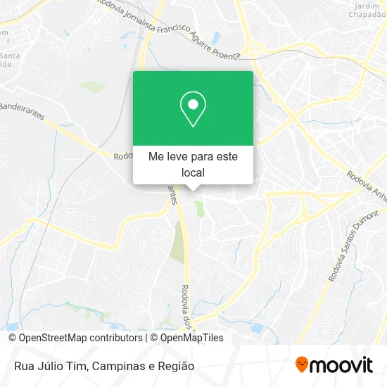 Rua Júlio Tim mapa