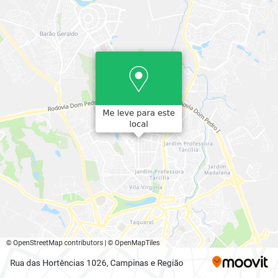 Rua das Hortências 1026 mapa