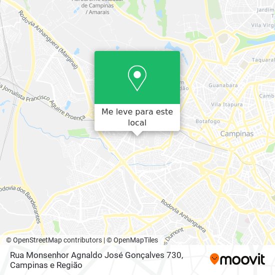 Rua Monsenhor Agnaldo José Gonçalves 730 mapa