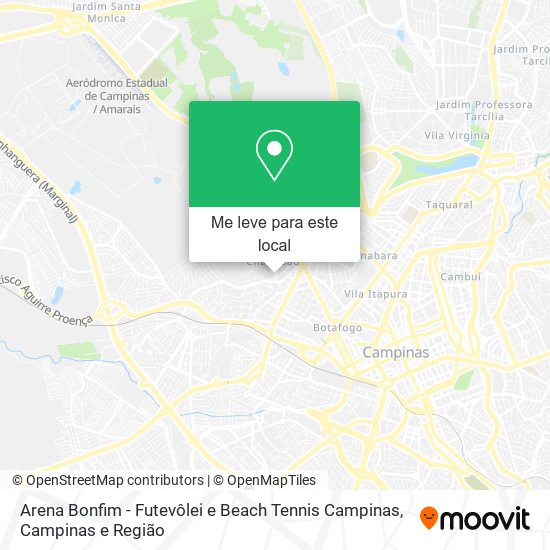 Arena Bonfim - Futevôlei e Beach Tennis Campinas mapa