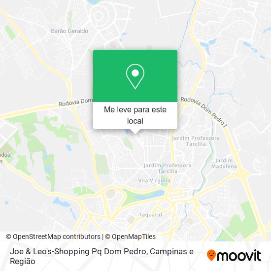 Joe & Leo's-Shopping Pq Dom Pedro mapa