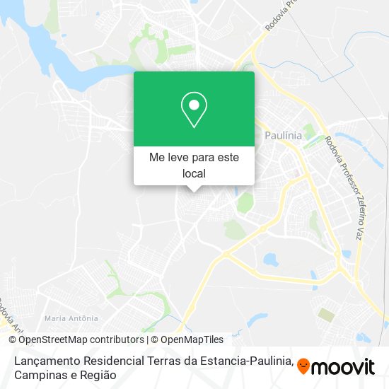 Lançamento Residencial Terras da Estancia-Paulinia mapa