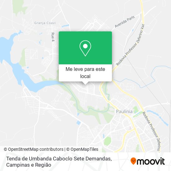 Tenda de Umbanda Caboclo Sete Demandas mapa