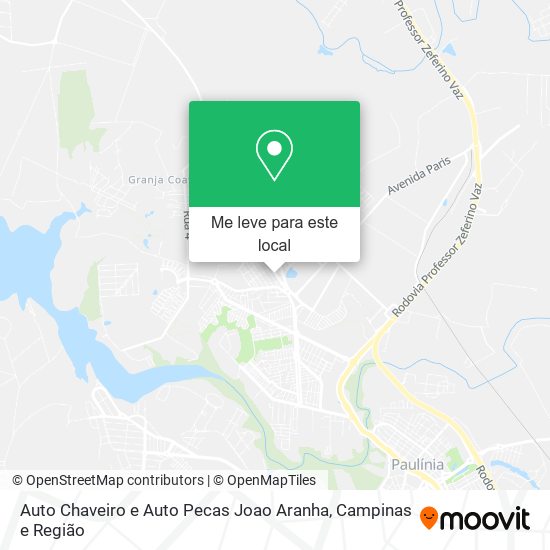 Auto Chaveiro e Auto Pecas Joao Aranha mapa