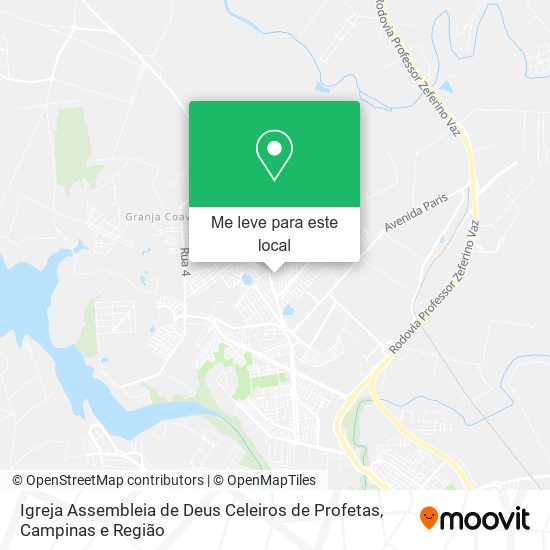 Igreja Assembleia de Deus Celeiros de Profetas mapa