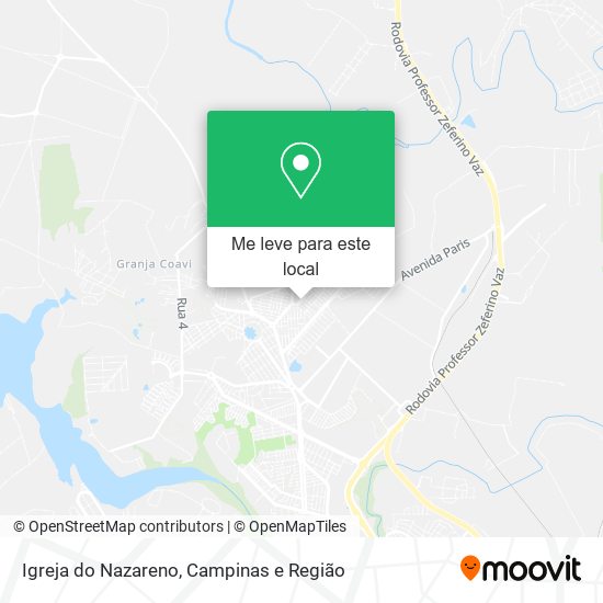 Igreja do Nazareno mapa