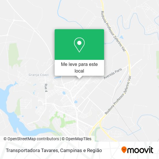 Transportadora Tavares mapa